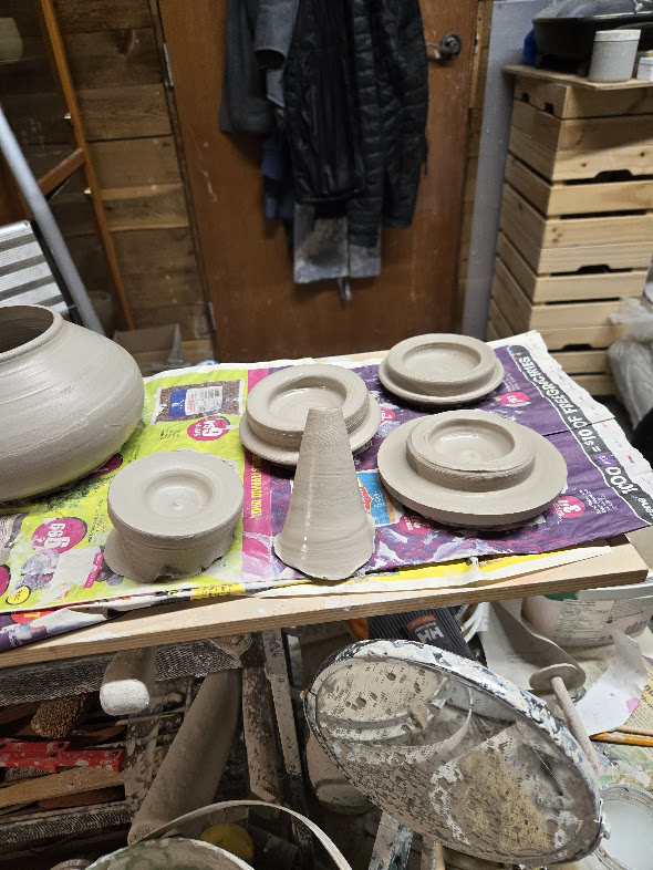 Posey vases thrown on the wheel.